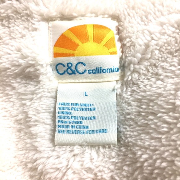 C&C California Teddy Bear Jacket NWT Sz L - Picture 6 of 8